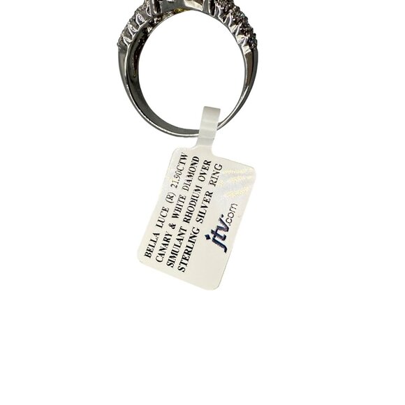 Bella Luce 12.53Ct Canary Yellow Diamond Simulant Rhodium Over Sterling Silver R - Picture 3 of 8